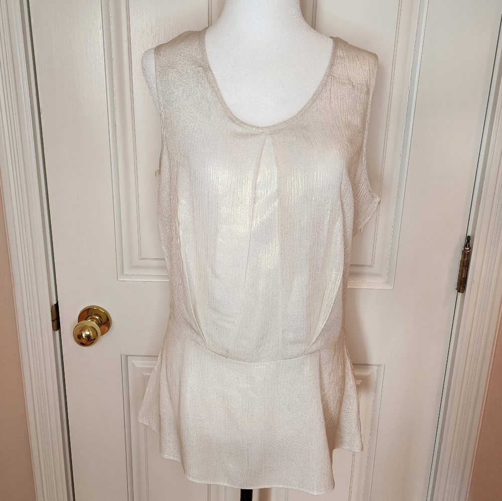 NWOT Beige Metallic Tank